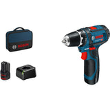 Trapano Avvitatore a Batteria Bosch GSR 12V-15 Professional + 2 Batterie 2,0 Ah + 3 Kit Accessori in Omaggio