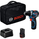 Trapano Avvitatore a Batteria Bosch GSR 12V-32 Professional + 2 Batterie 2,0 Ah + Valigetta e 24 Accessori